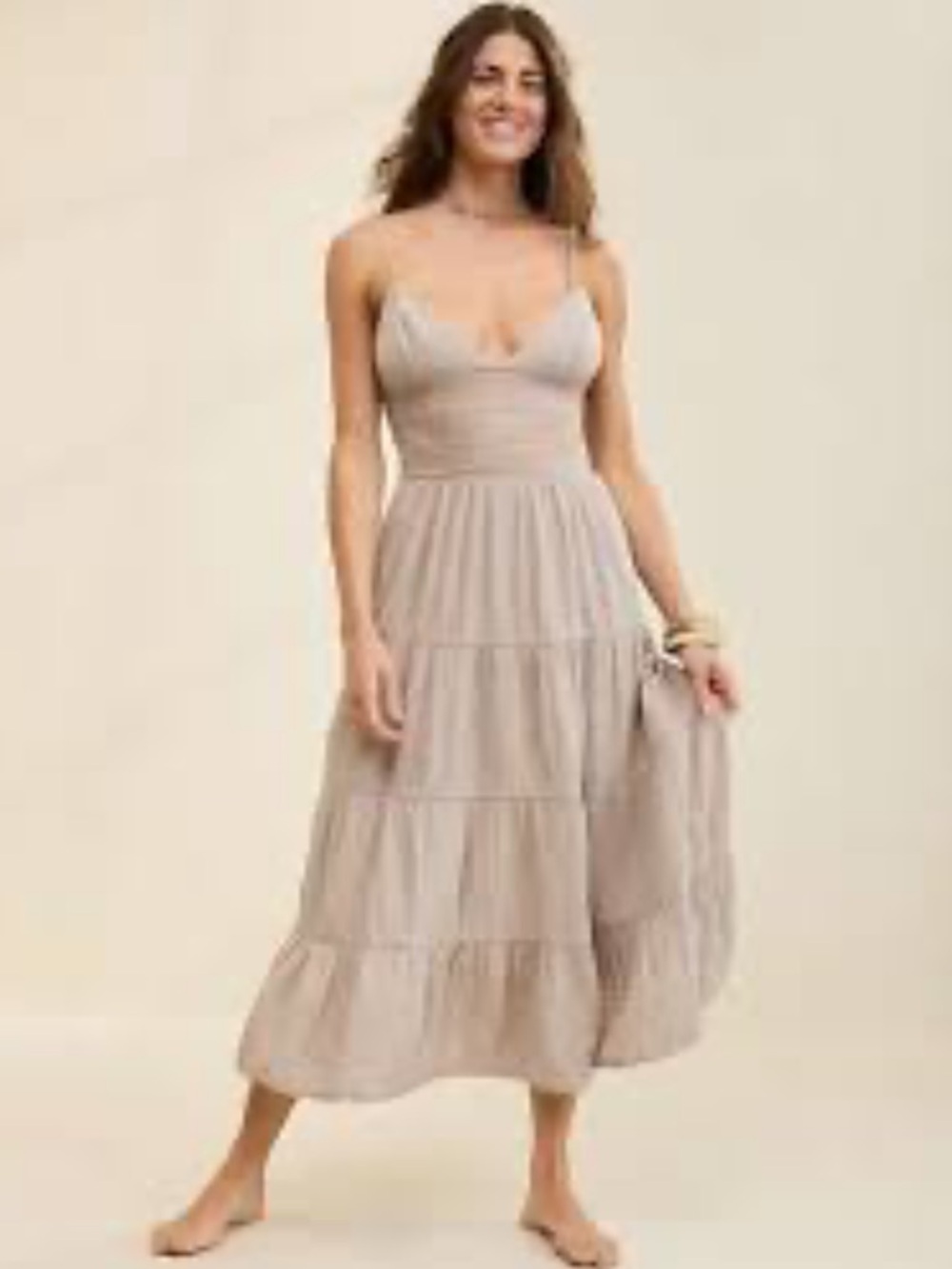 aerie Lace Mix Midaxi Stone Harbor  Dress - Picture 3 of 6